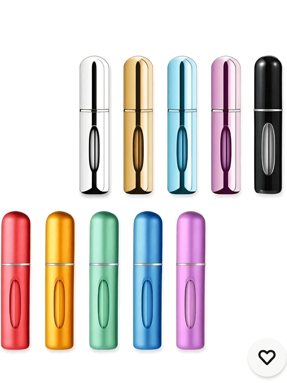 Portable Travel Perfume Atomizer Spray Refillable Bottle - Multi-Color Set Of 3